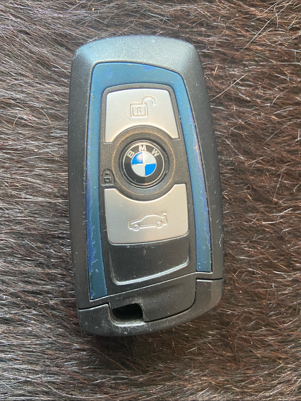 BMW Black Key Fob with Blue Trim